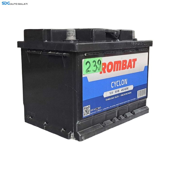 Baterie Acumulator Auto 55AH 450A ROMBAT 5554720045 Volkswagen Audi Seat Skoda Ford Opel Toyota BMW Mercedes Renault Peugeot Dacia 1999 - 2020 [B4783]