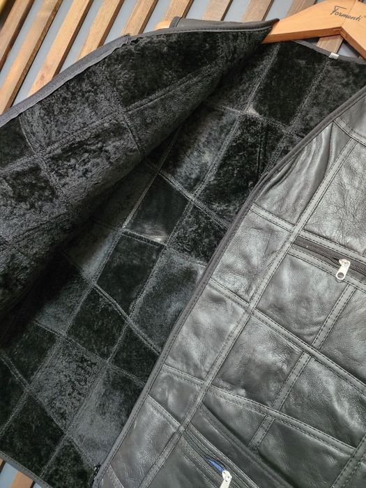 Мужская жилетка из натуральный кожи