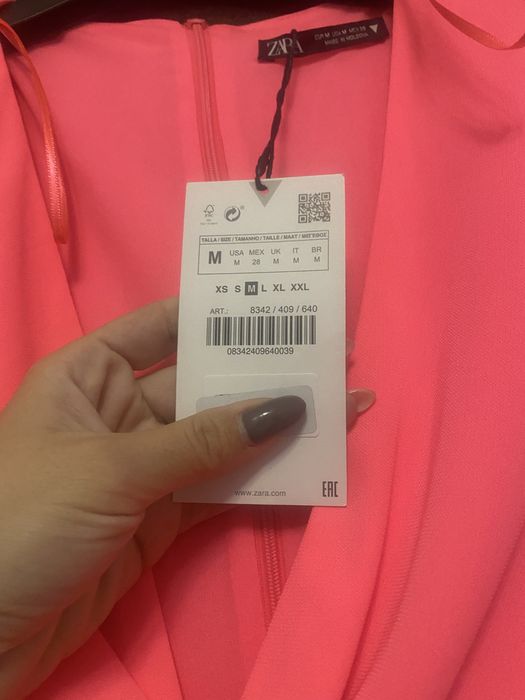 Рокля Zara  Чисто Нова розова M