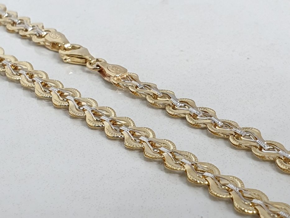 Lanț din aur de 14K model deosebit – lungime 50 cm – gramaj 7,65 g