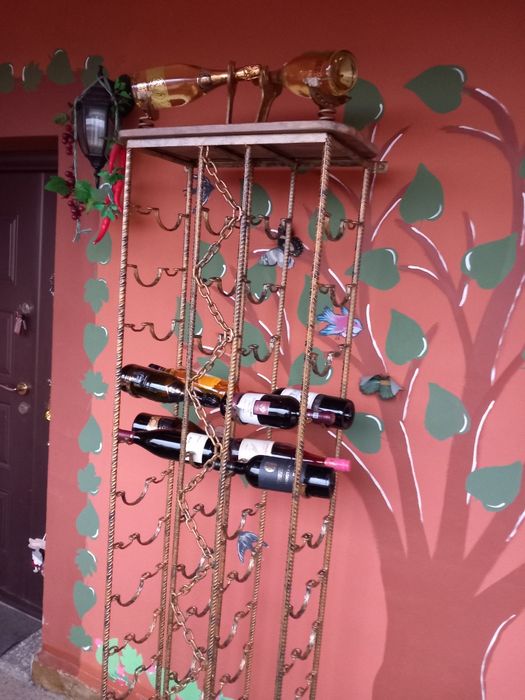 Suport sticle vin, din fier,  home-made