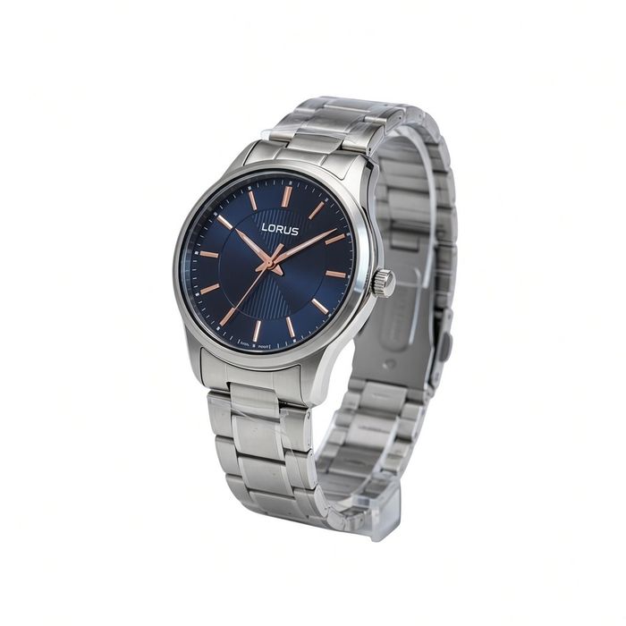 Ceas damă Lorus RG243XX9, cadran albastru, indexuri rose gold