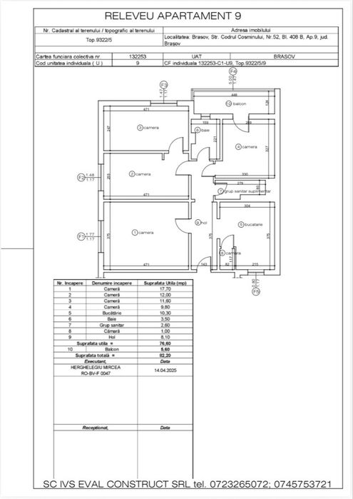 Vand apartament 4 camere