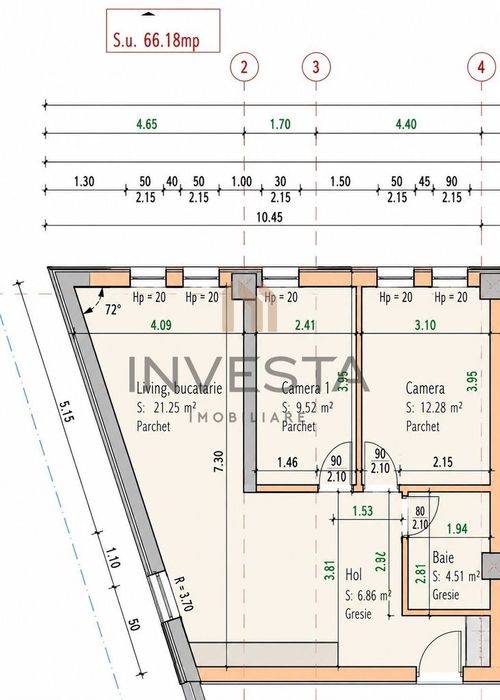 Apartament de 3 camere de vanzare, etaj intermediar, zona Someseni