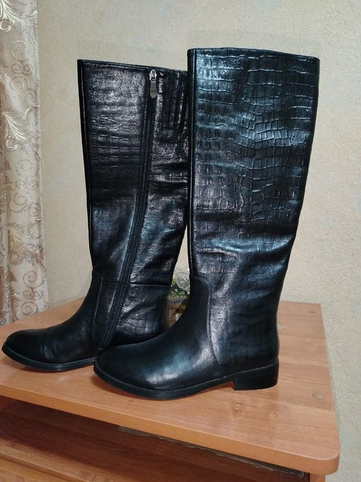 Сапоги деми кожа