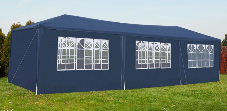 Cort pavilion pentru gradina, curte sau evenimente 3x9m, bleumarin