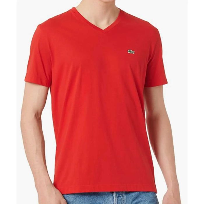 Lacoste Pima Cotton мъжка червена тениска размер XL