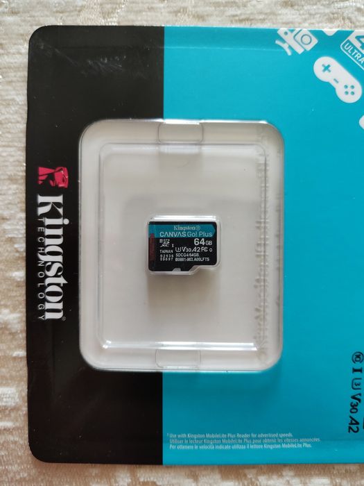 Карта памяти MicroSD Kingston Canvas Go! Plus 64GB