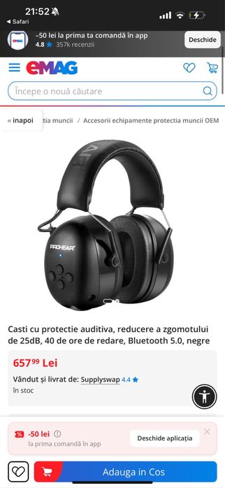 Casti prohear la jumatate de pret