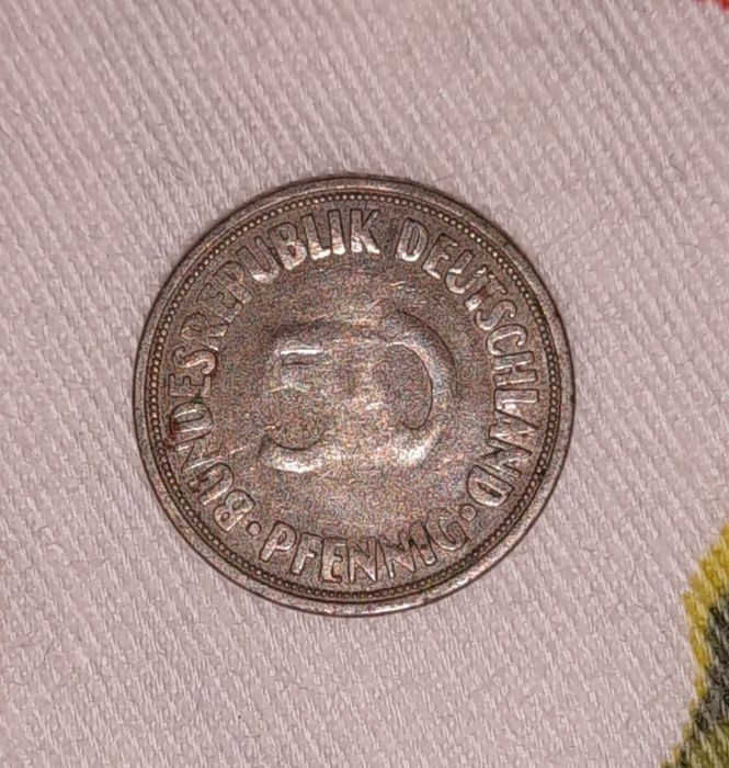 Monedă veche 50 Pfennig 1968 1 Deutsche mark 1971