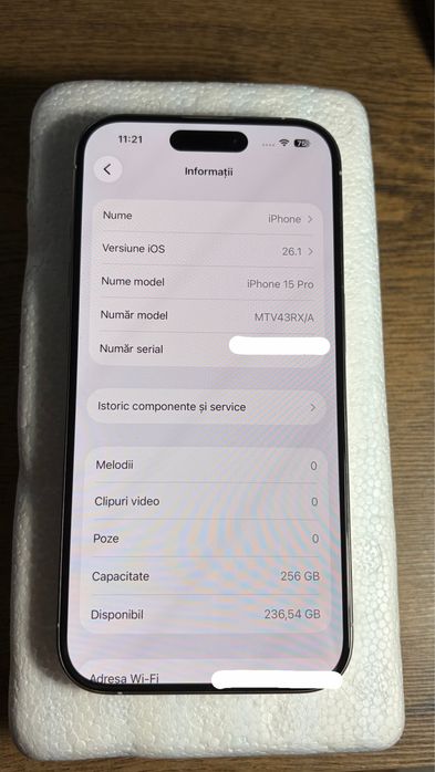 iPhone 15 Pro 256GB White Titanium