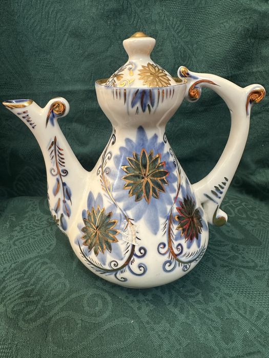 Красиви руски кобалтови вази и кана Гжел/Гжела и Кисловодск, СССР