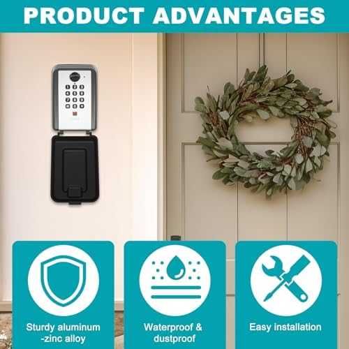 Нова Метална кодова кутия за ключове външна стенна сейф 12 цифри дом