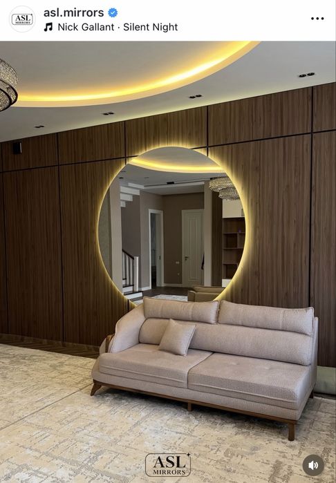 LEED zerkala Дизайнерские зеркала под заказ - ТАШКЕНТ