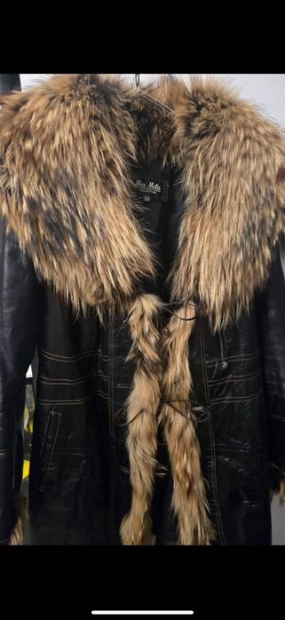 Дамско кожено палто от естествена телешка кожа