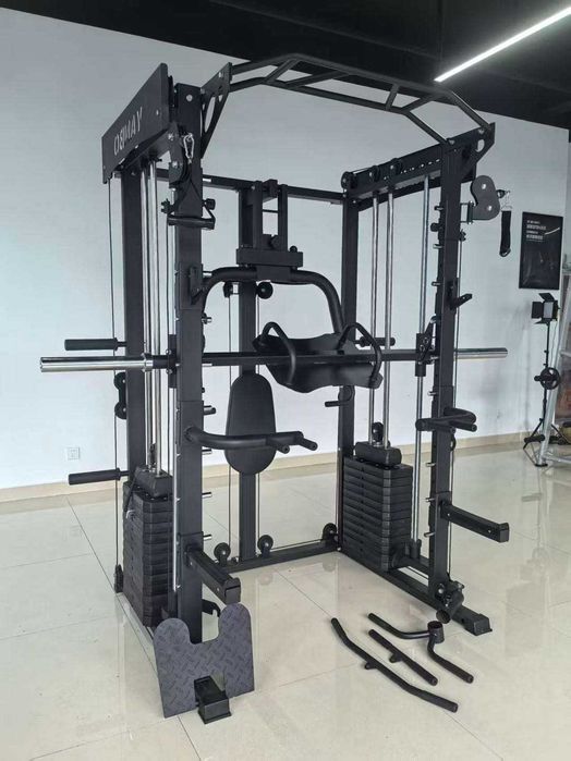 Комбинирана фитнес станция/ Силова клетка( Power rack ) / Смит машина Smith machine / Кабелен Кросоър ( Crossover pulley)