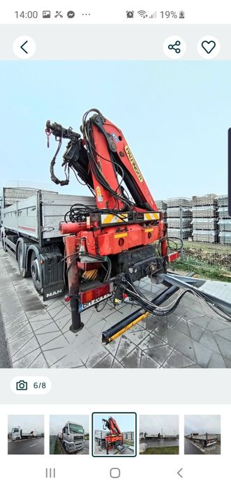 Camion cu macara + remorca