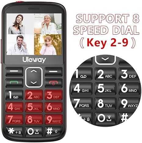 Нов Мобилен телефон с големи бутони за възрастни Отключен SOS бутон