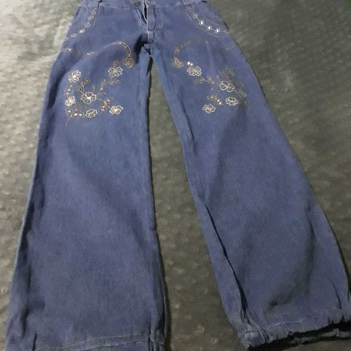 Дънки/Спортни Панталони с бродерия