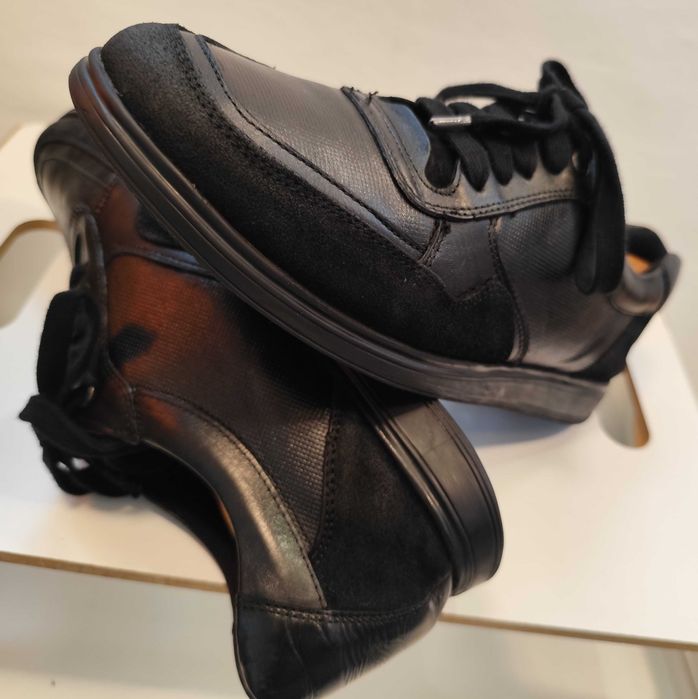 Pantofi sport casual 42 42.5 premium Neosoft piele naturala moale negru