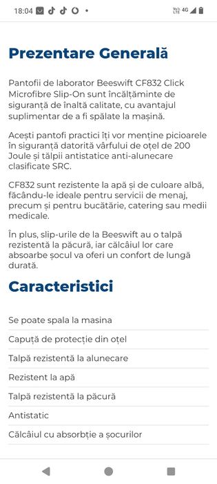 Pantofi safety albi noi m43