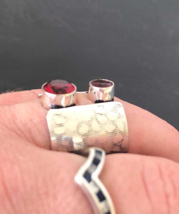 Inel Argint 925 cu Pietre Semipretioase Granat