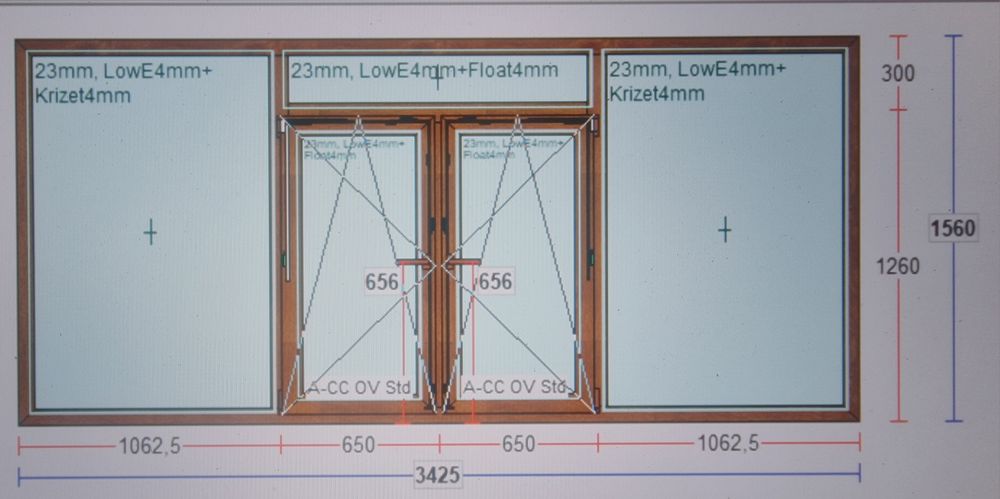 Balcon REHAU stejar auriu