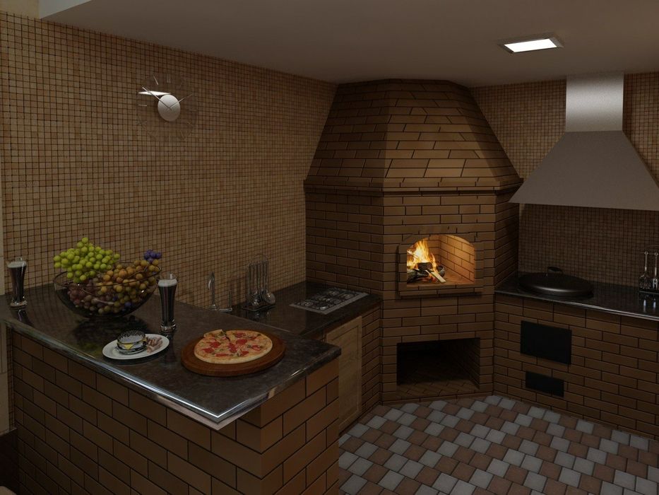 КАЗАНЫ Летние кухни барбекю.