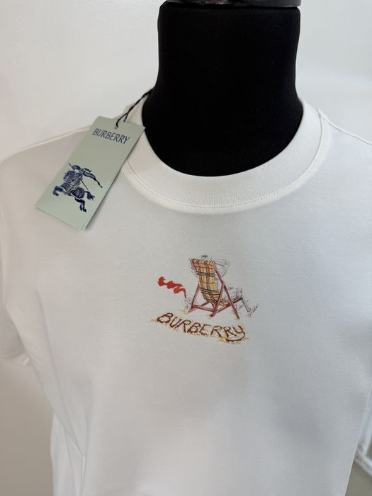 Tricou Burbbery Alb toate marimile disponibile