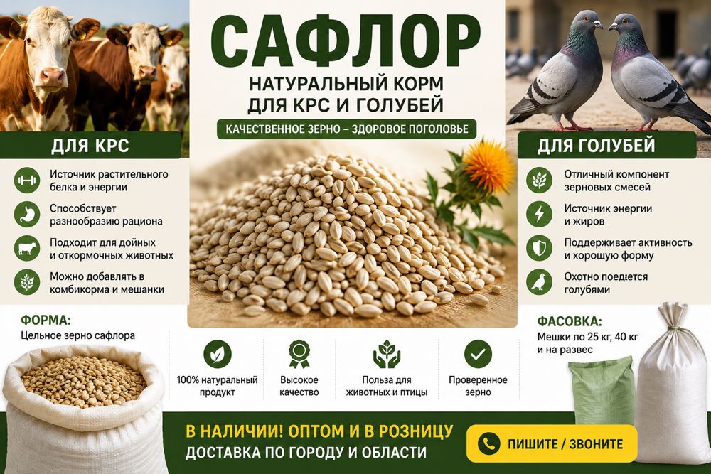 В продаже сафлор для животных