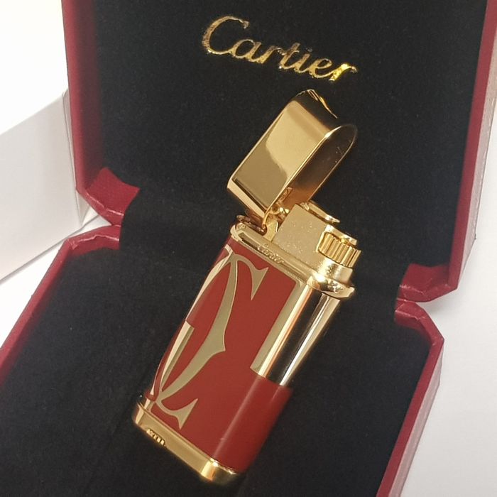 Bricheta Cartier, cutie inclus, rosu/auriu