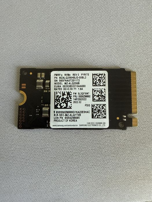 Ssd samsung 256 гб