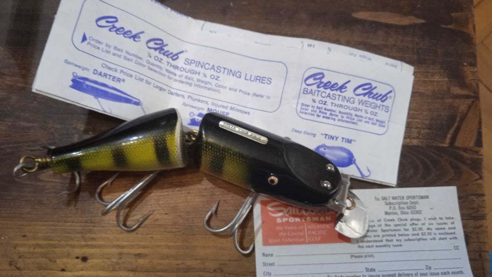 Vobler 45+ ani, neutilizat, 89g, Jointed Pikie Creek Chub 6801W