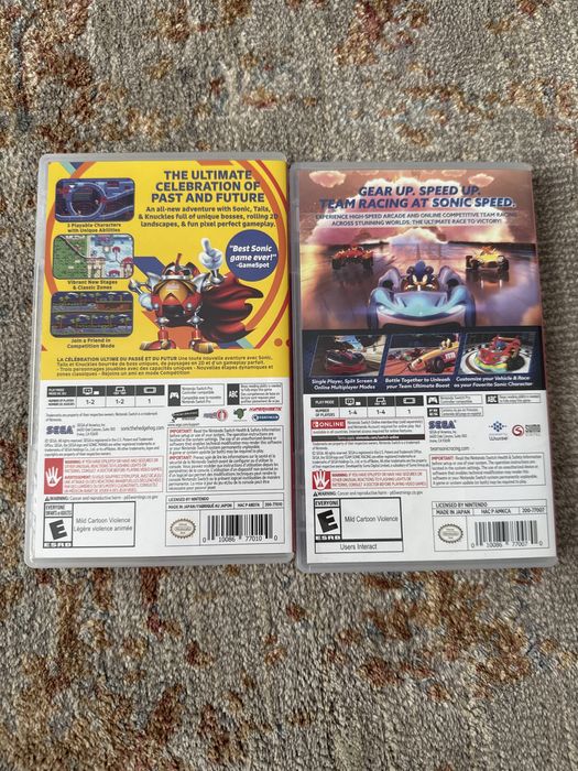 Игра Sonic на Nintendo switch