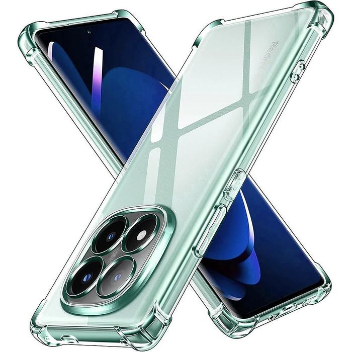 Прозрачен силиконов удароустойчив кейс за xiaomi redmi note 14 pro+ pl