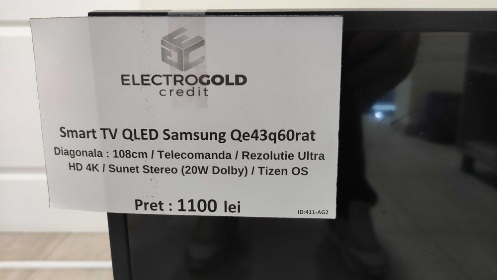 Smart Qled TV Samsung QE43Q60RAT Ultra HD 4K/108cm/Telecomanda ID411