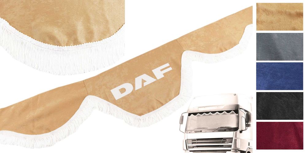 Челно Перде с Бели Ресни Предно Стъкло на Камион DAF MAN SCANIA VOLVO