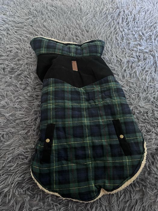 Карирано зимно палто за кучета (XL)