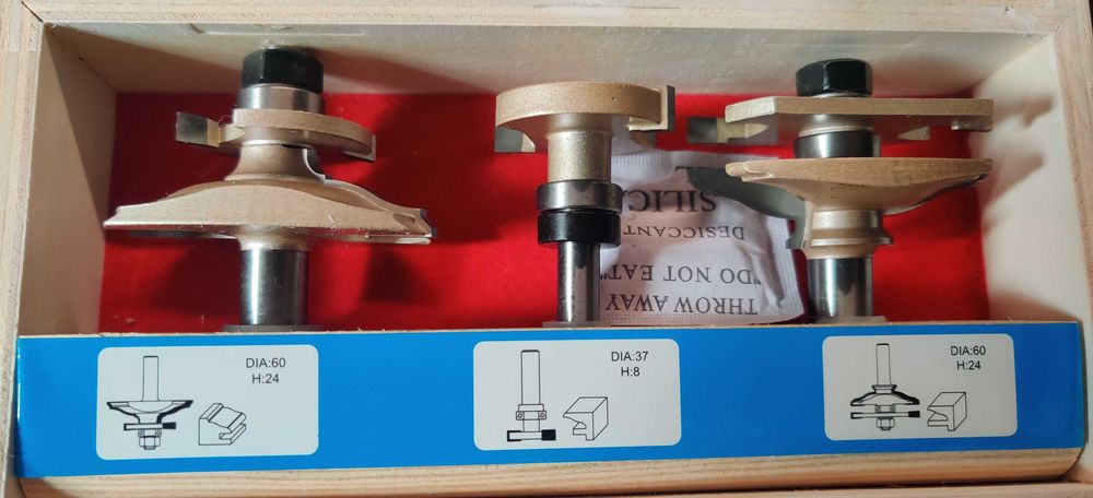 Set 3 freze cu coada, freze de mana ober router usi de mobilier mobila