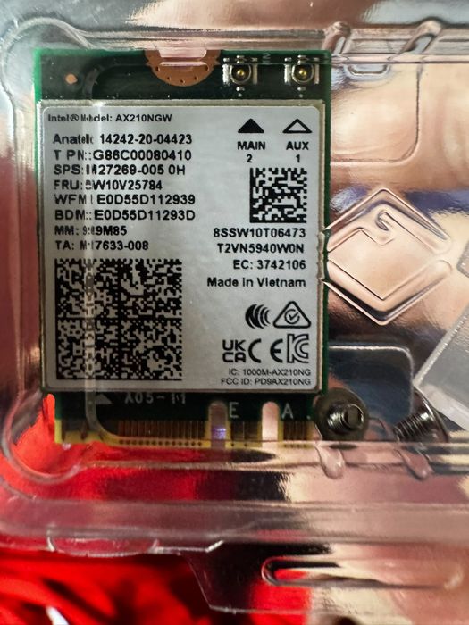 Kit wi-fi 6e intel ax210 bluetooth 5.4