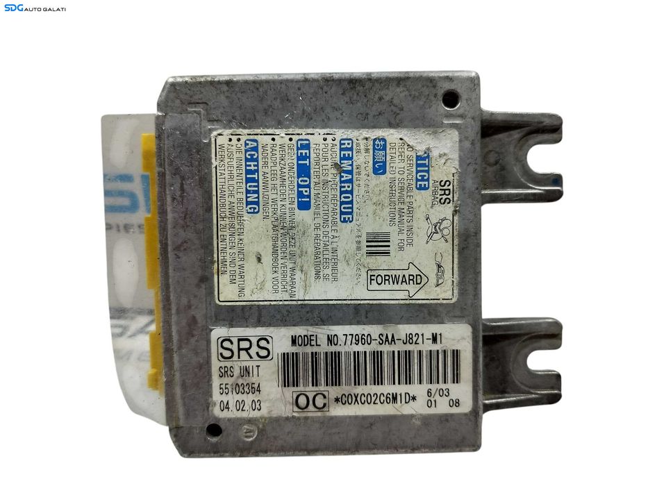 Unitate Modul Calculator Control Airbag Honda Fit 2001 - 2014 Cod 77960-SAA-J821-M1 [LC1073]