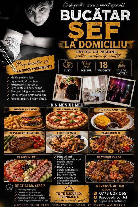 Bucatar pentru evenimente!