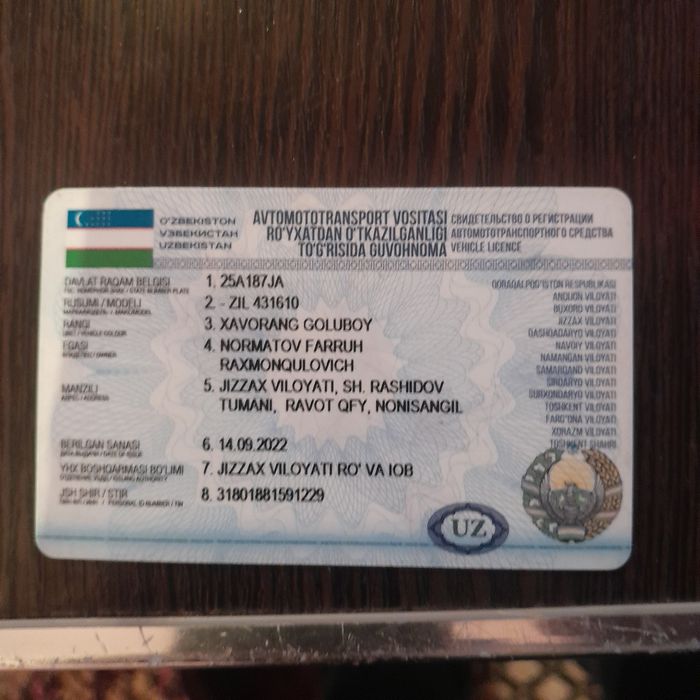 Zil sotiladi ishga tayyor xarajati yoʻq