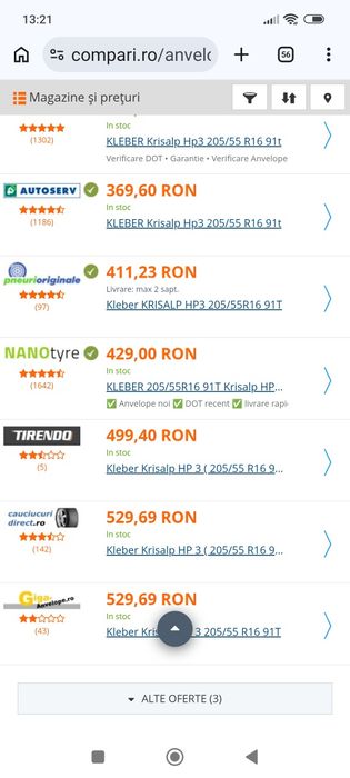 Anvelope iarna Kleber Krisalp HP3 91T