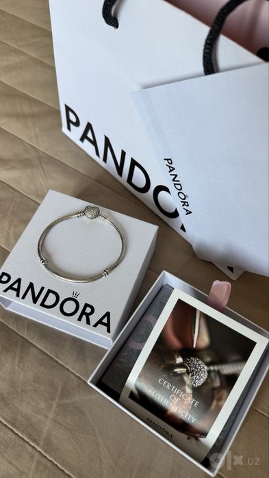 PANDORA браслет с застежкой в виде сердца