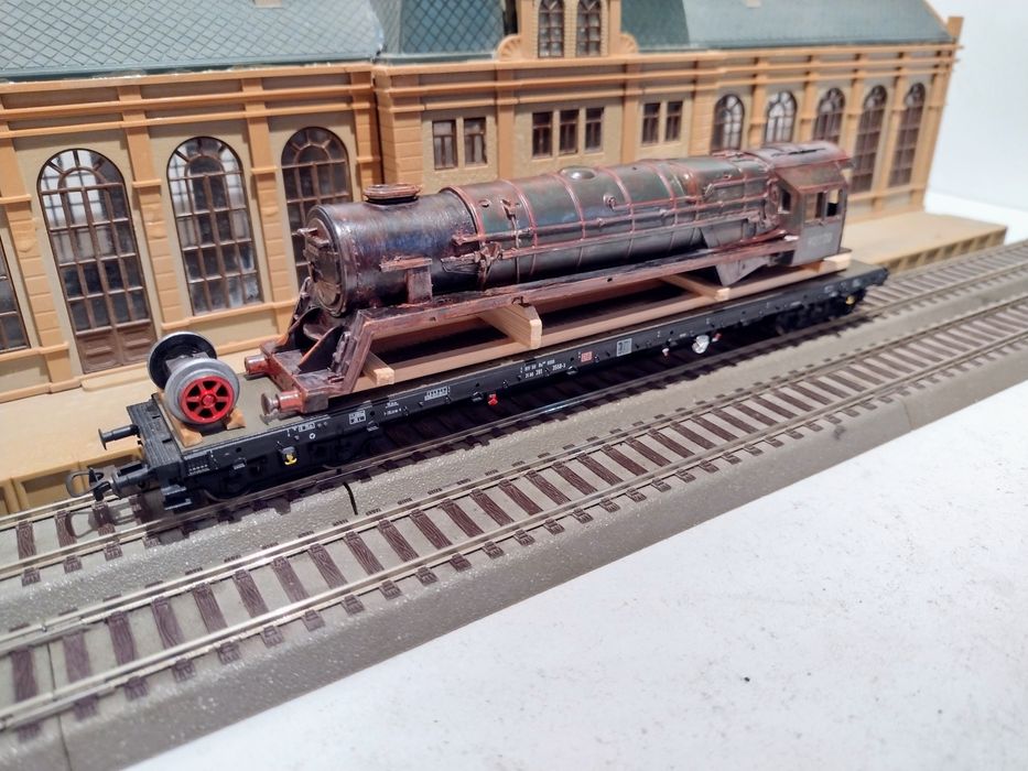 Macheta vagon platforma trenuleț Piko HO