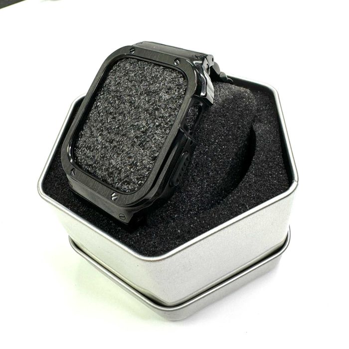 2в1 КОМПЛЕКТ Стоманена каишка + калъфче за Apple Watch ULTRA/SE/9/8/7