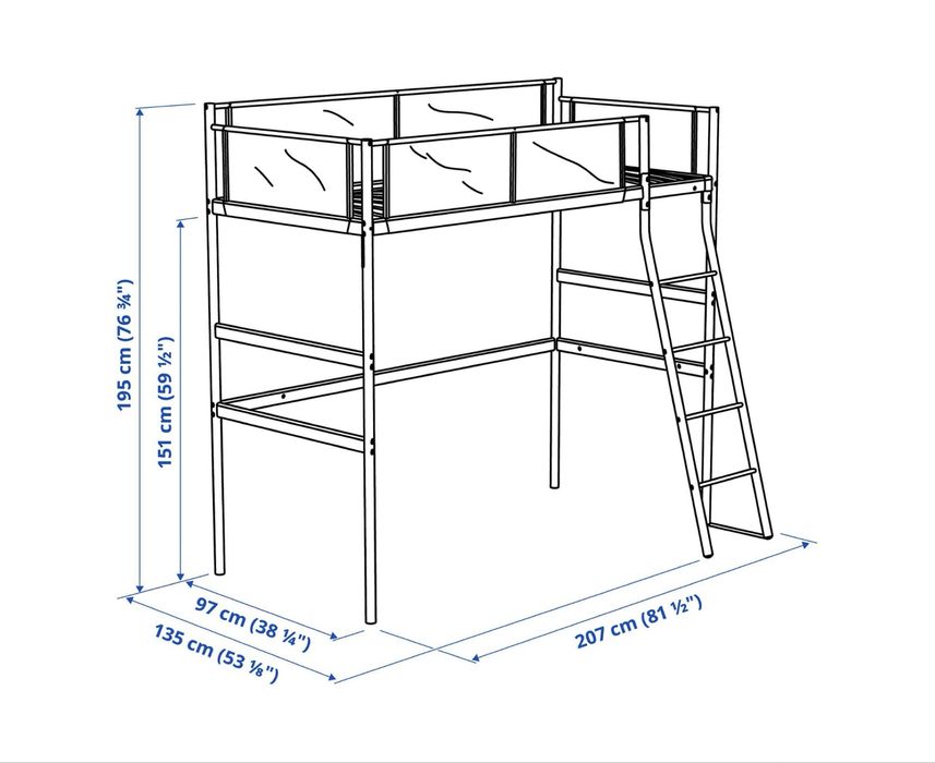 Икеа двуетажно легло Vitval