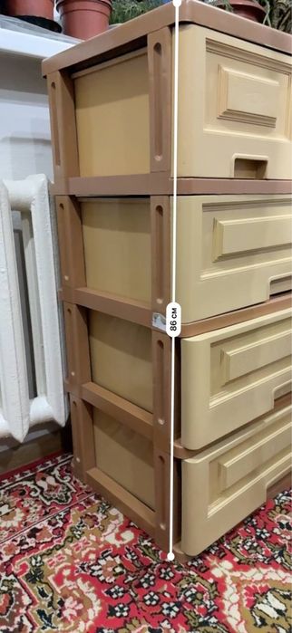 Пластиковый Шкаф для хранение  одежды. Комод