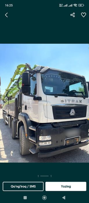 Beton Nasos xizmati 38, 42, 56, 62 metr Toshkent/ Бетон насос хизмати.